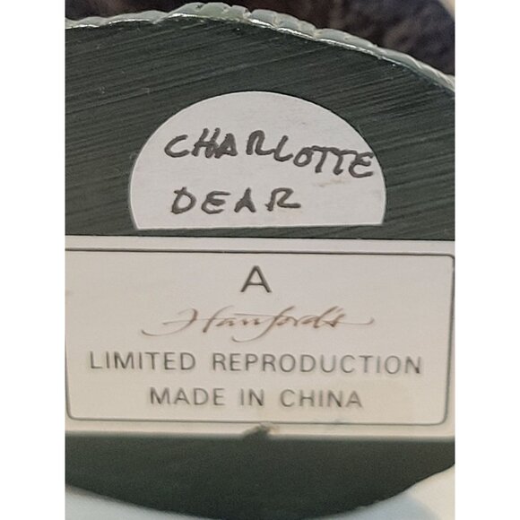 Hanford Ltd "Charlotte Dear" Crunkleton Resin Figurin Polka Dot Dress Vtg 1991 - Picture 2 of 11